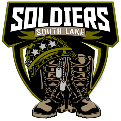 south lake soldiers logo with an embossed look